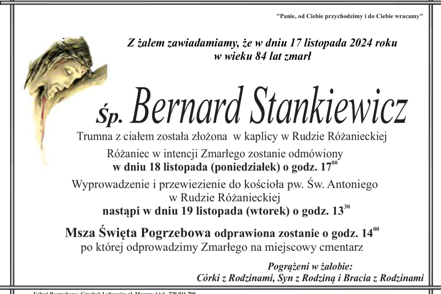 Zmarł Bernard Stankiewicz [84 lata]
